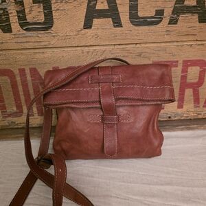 Frye Brick Red Leather Shoulder Bag